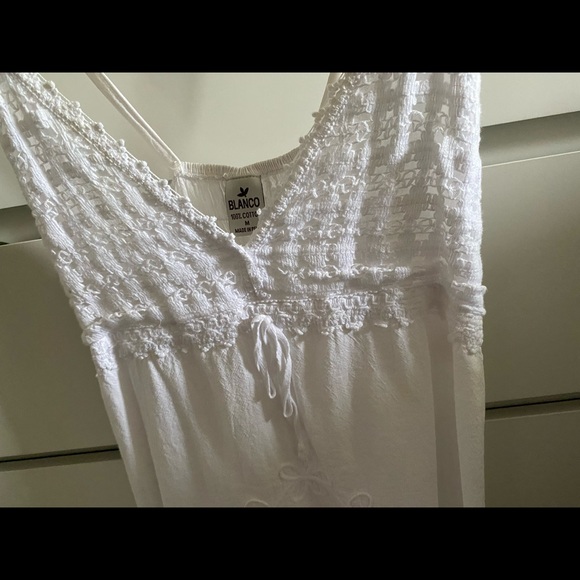 100% Cotton White Beach Dress - Picture 3 of 7
